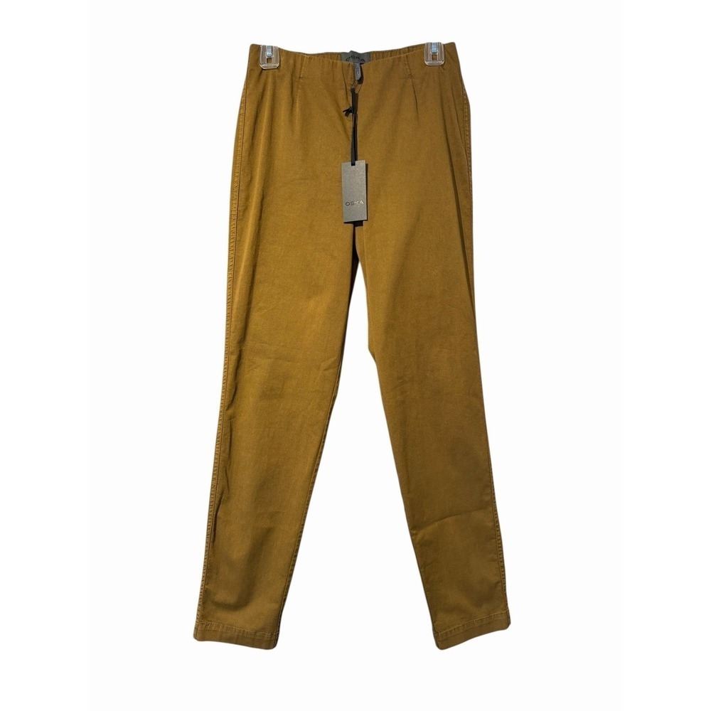 OSKA Ropa Pants NWT Size 1 Savanna Camel Tapered Stretch Cotton Trouser Modern